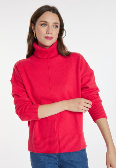 Turtleneck sweater with cashmere slits - Adena