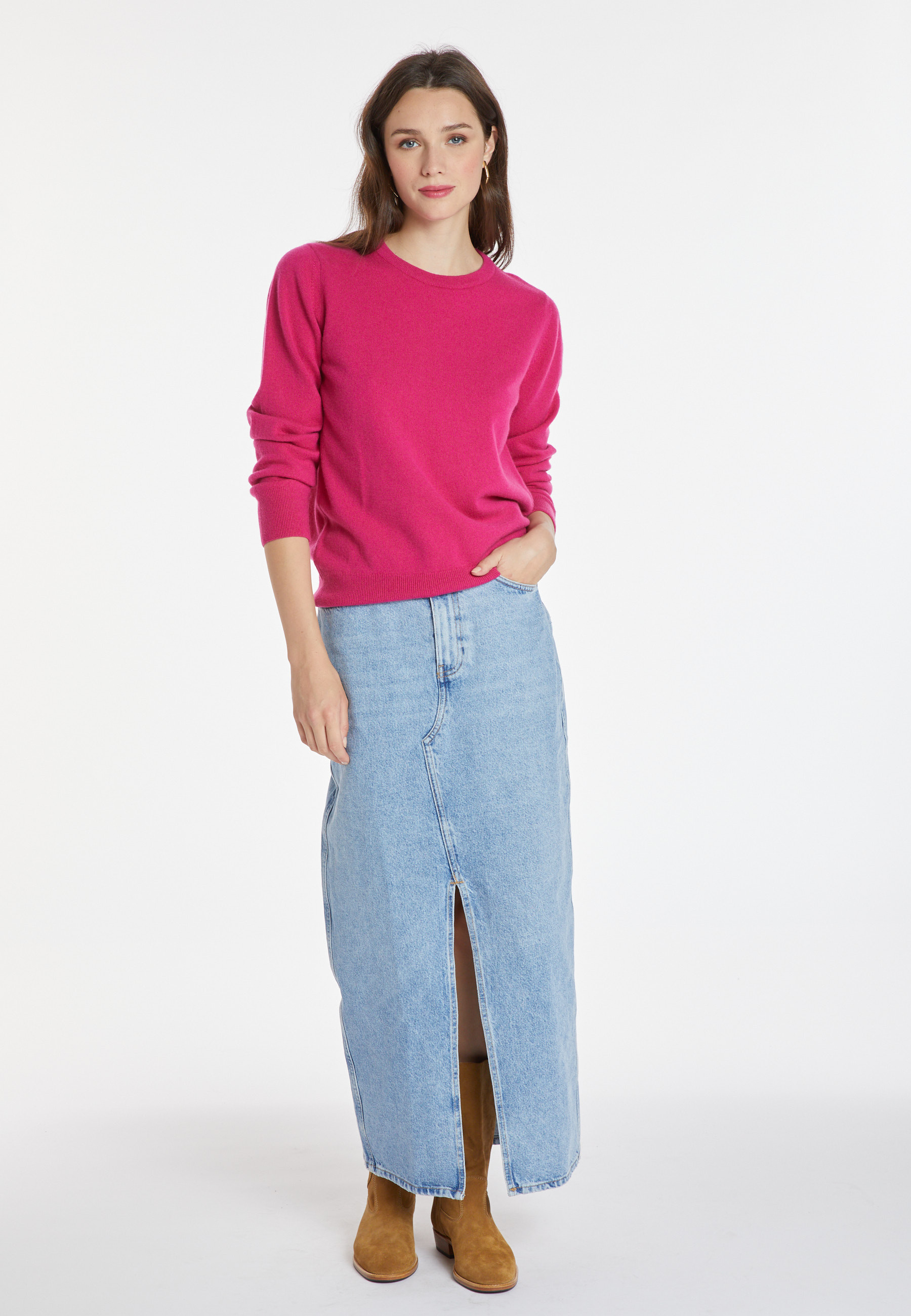 Pull col rond en cachemire - Abeline 8292