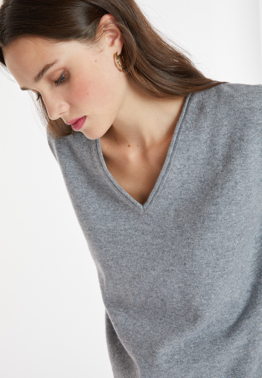 Pull court en cachemire - Alex