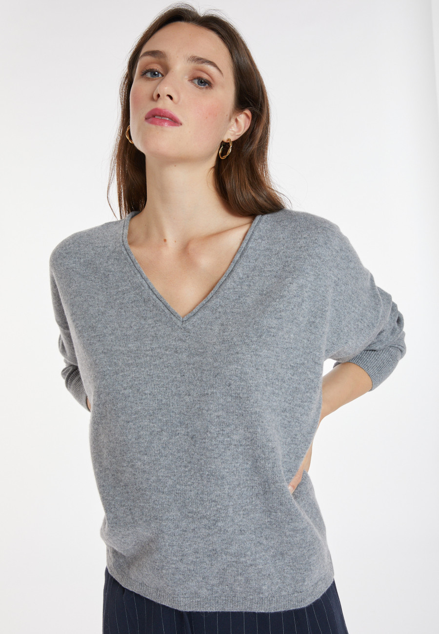 Pull court en cachemire - Alex
