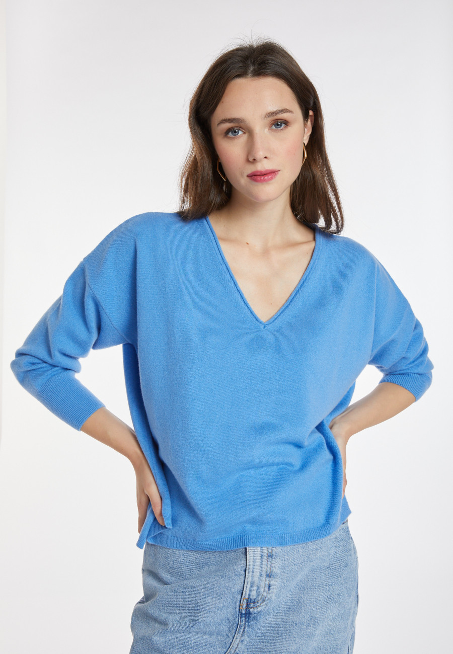 Pull court en cachemire - Alex