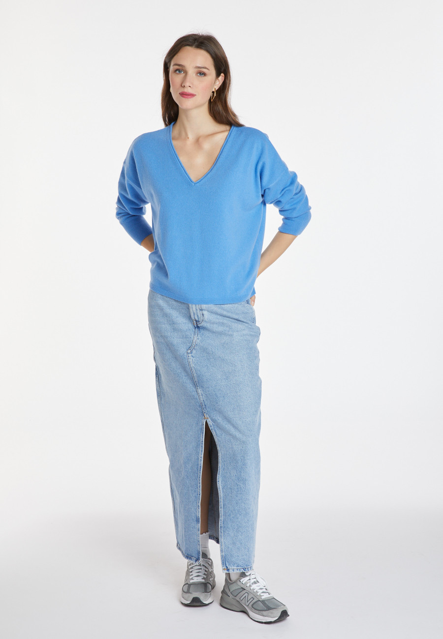 Pull court en cachemire - Alex