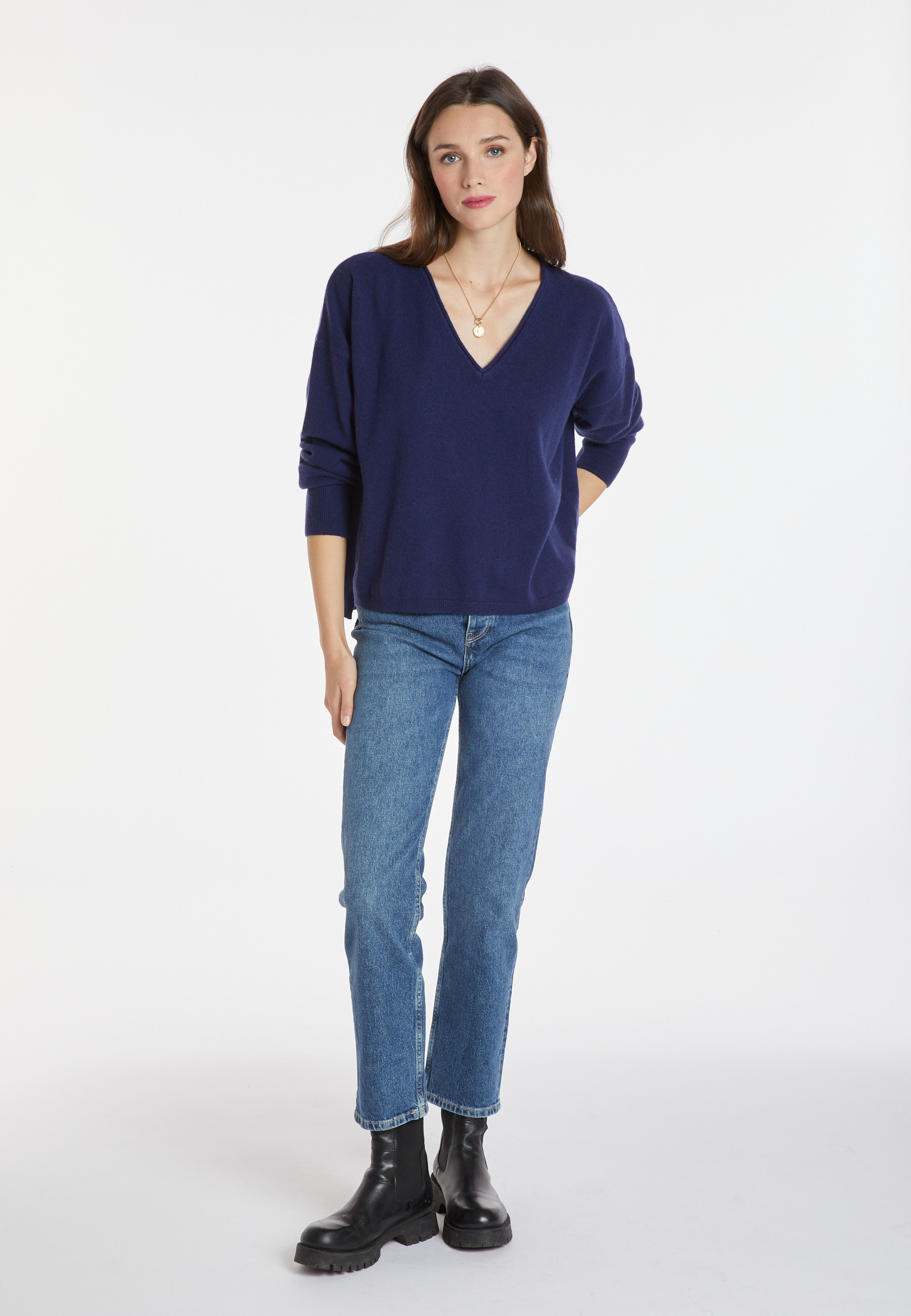Pull court en cachemire - Alex 8243