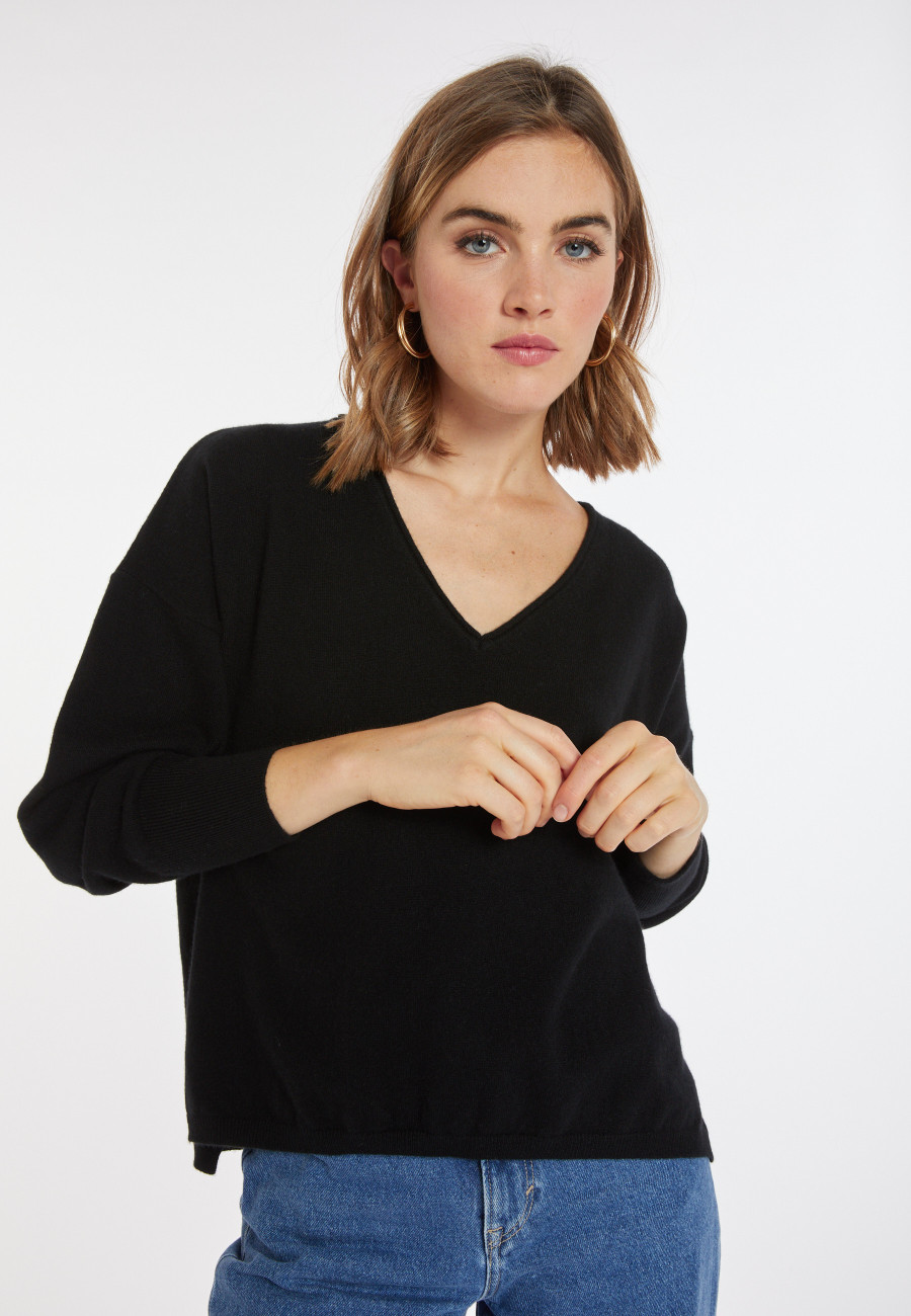 Pull court en cachemire - Alex