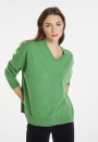 Loose sweater with V-neck slits in cashmere - Alienor