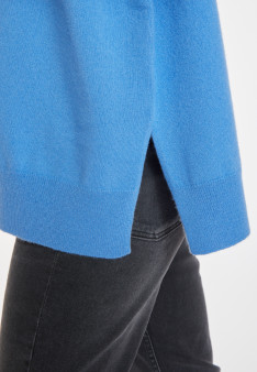 Loose sweater with V-neck slits in cashmere - Alienor