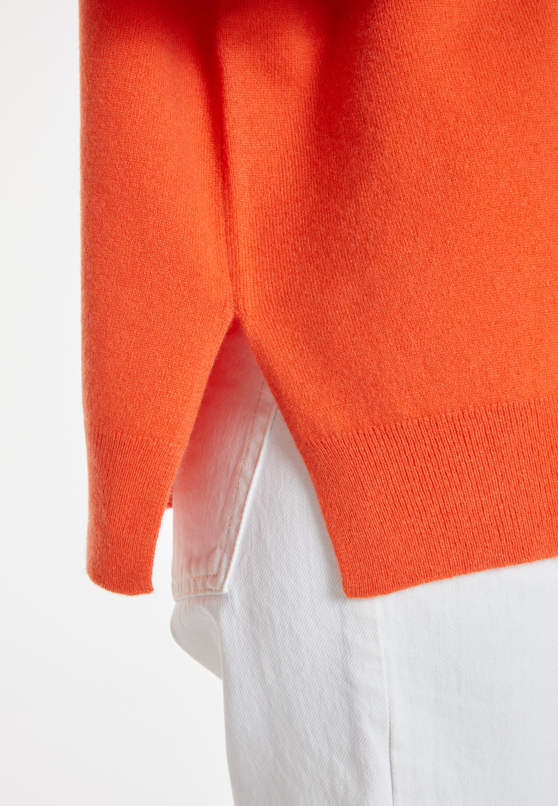Loose sweater with V-neck slits in cashmere - Alienor