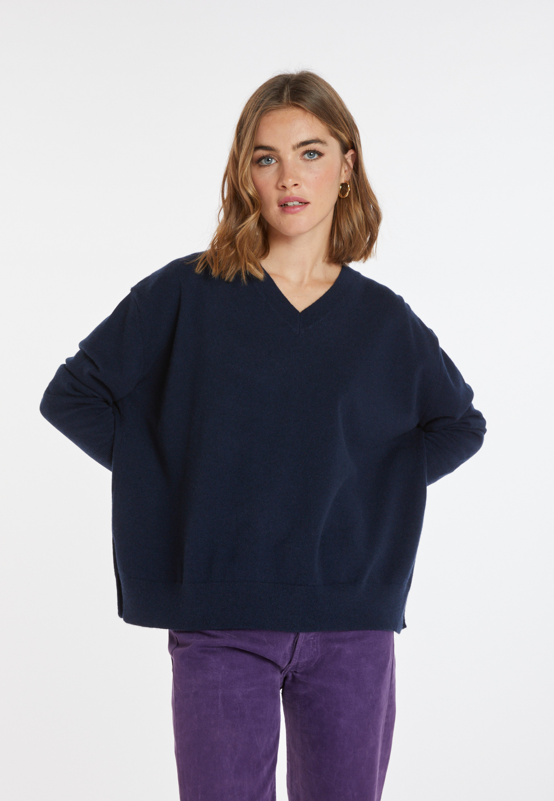 Pull ample à fentes en cachemire - Alienor 8240