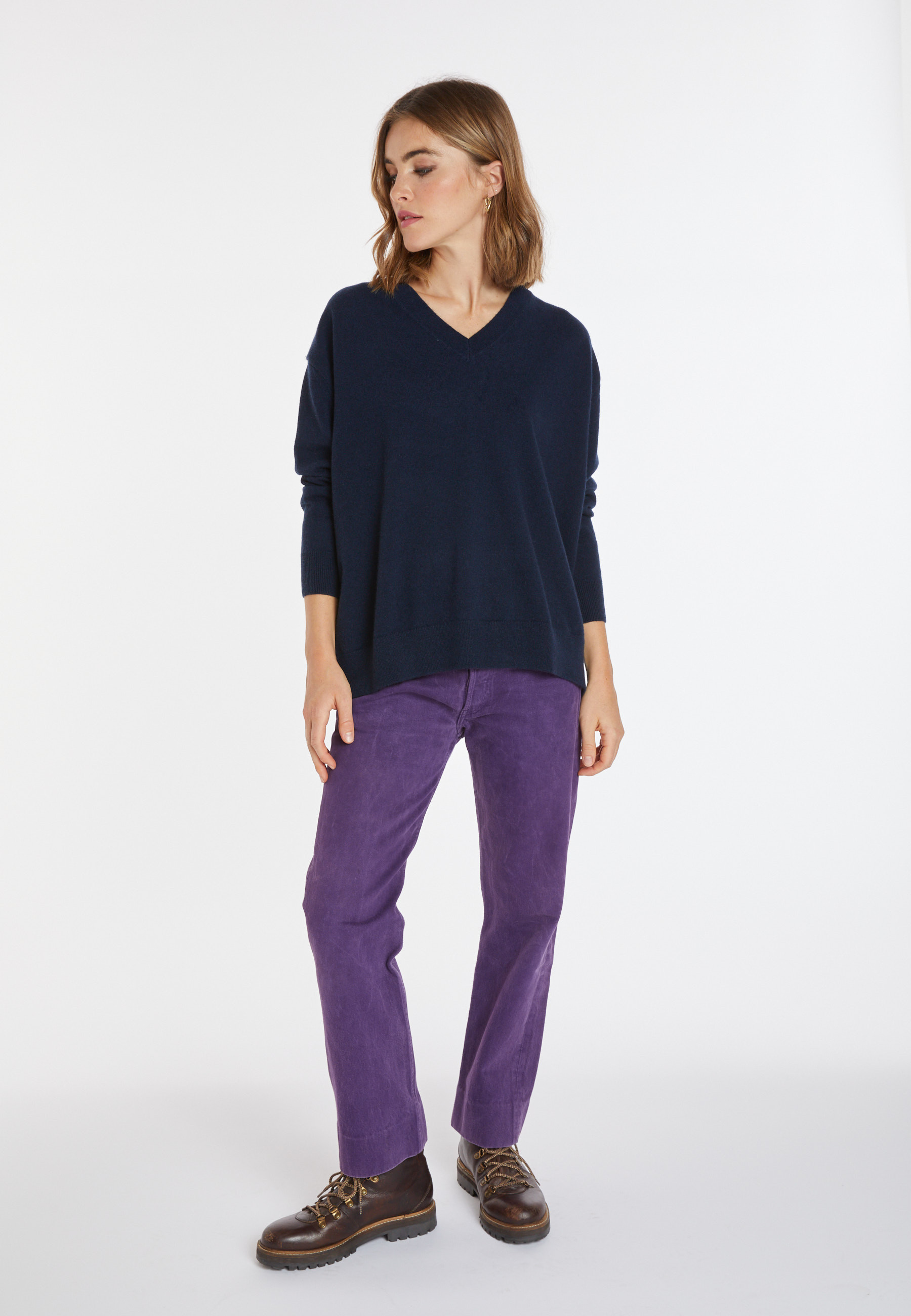 Pull ample à fentes en cachemire - Alienor 8240