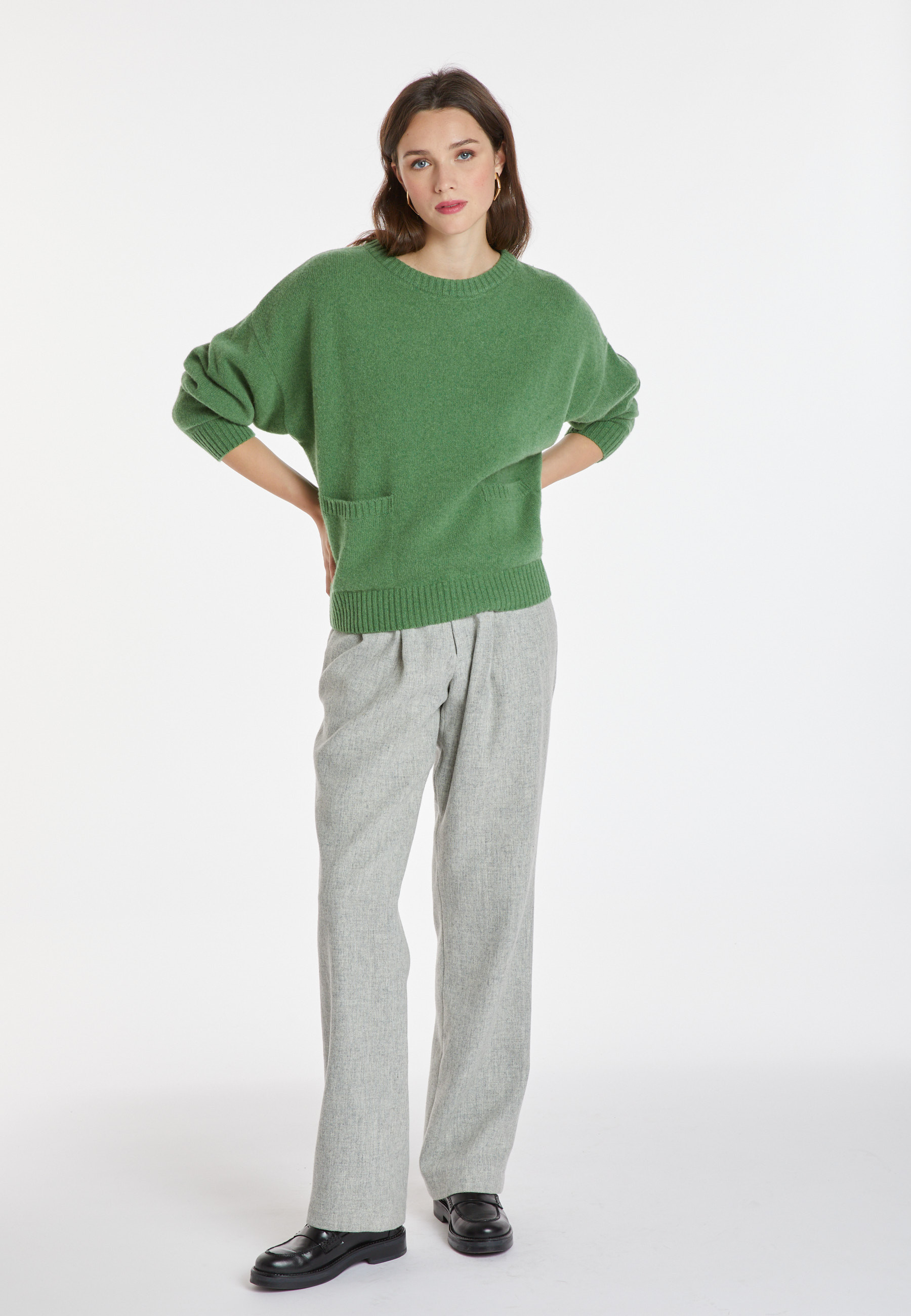 Pull ample à poches en cachemire et laine - Davina 8251