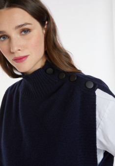 Pull sans manches en cachemire et laine - Anika 8240