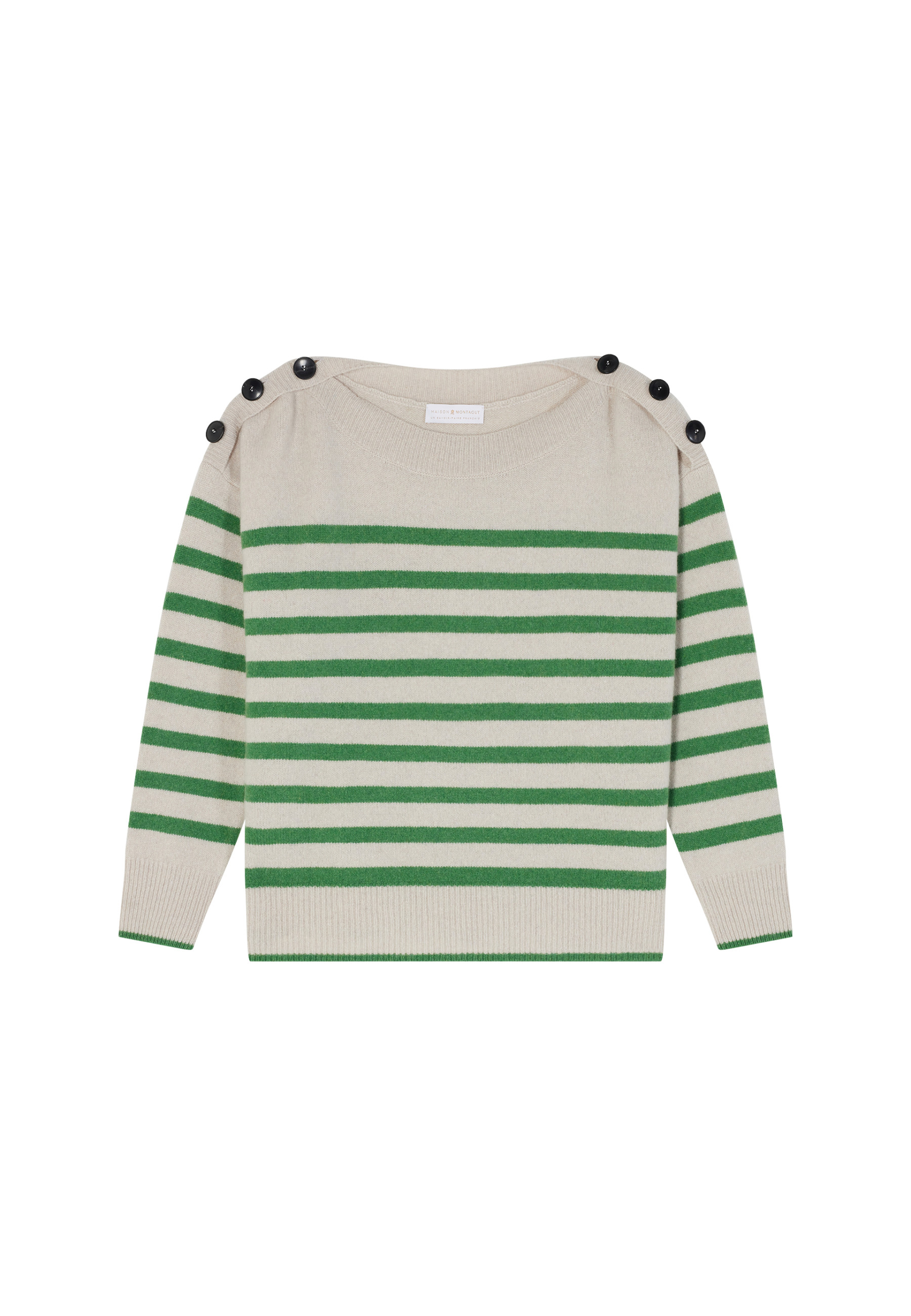 Pull marinière en cachemire et laine - Carice 8352