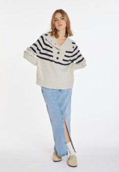 Cashmere and wool button-down sweater - Carmella