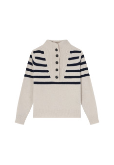 Cashmere and wool button-down sweater - Carmella