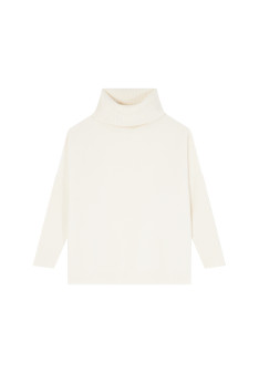 Pull ample col roulé en laine et cachemire - Clara 8201