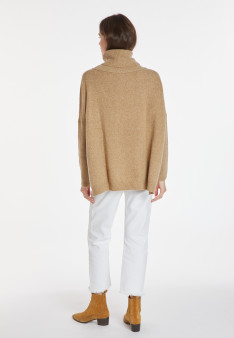 Pull ample col roulé en laine et cachemire - Clara 8220