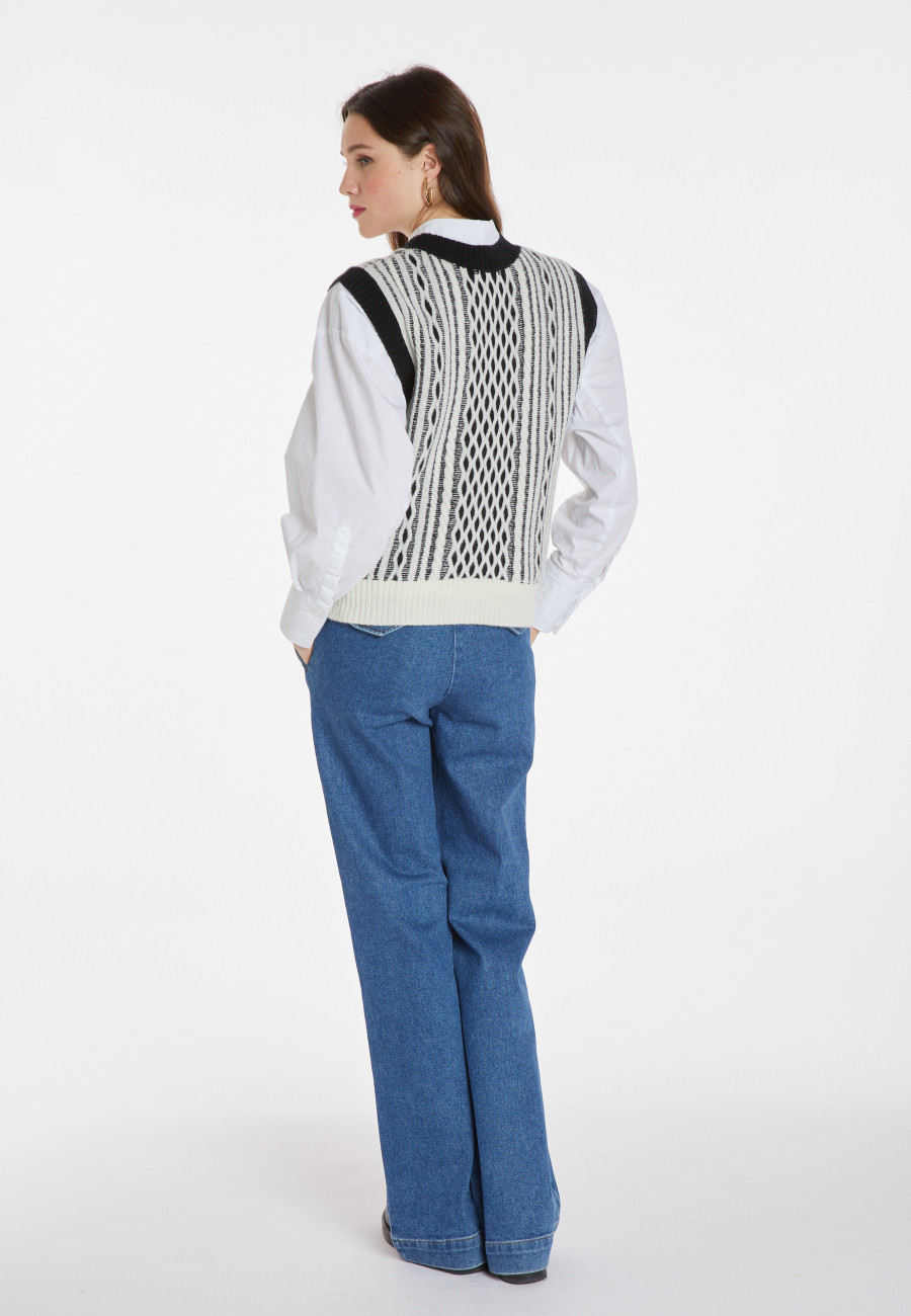 Sleeveless wool and cashmere sweater - Clotilde