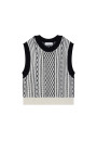 Pull sans manches en laine et cachemire - Clotilde 8349