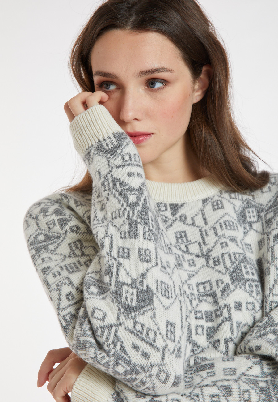 Wool and cashmere unisex sweater - Swann