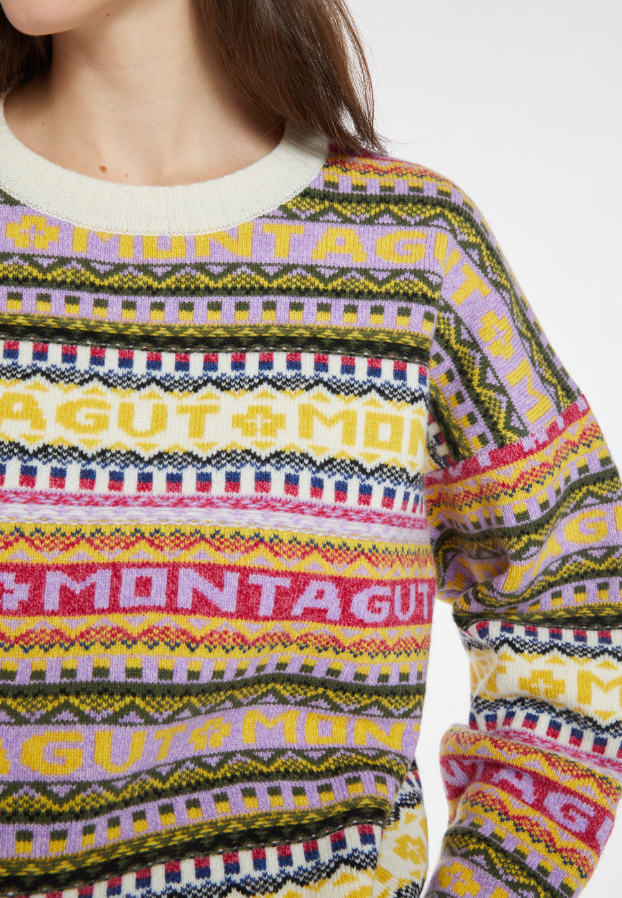 Pull graphique laine et cachemire - Cora