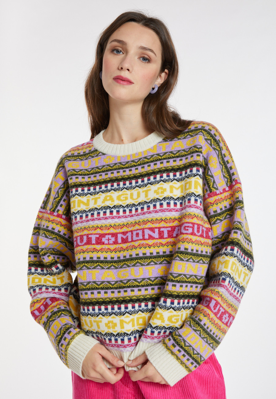 Pull graphique laine et cachemire - Cora