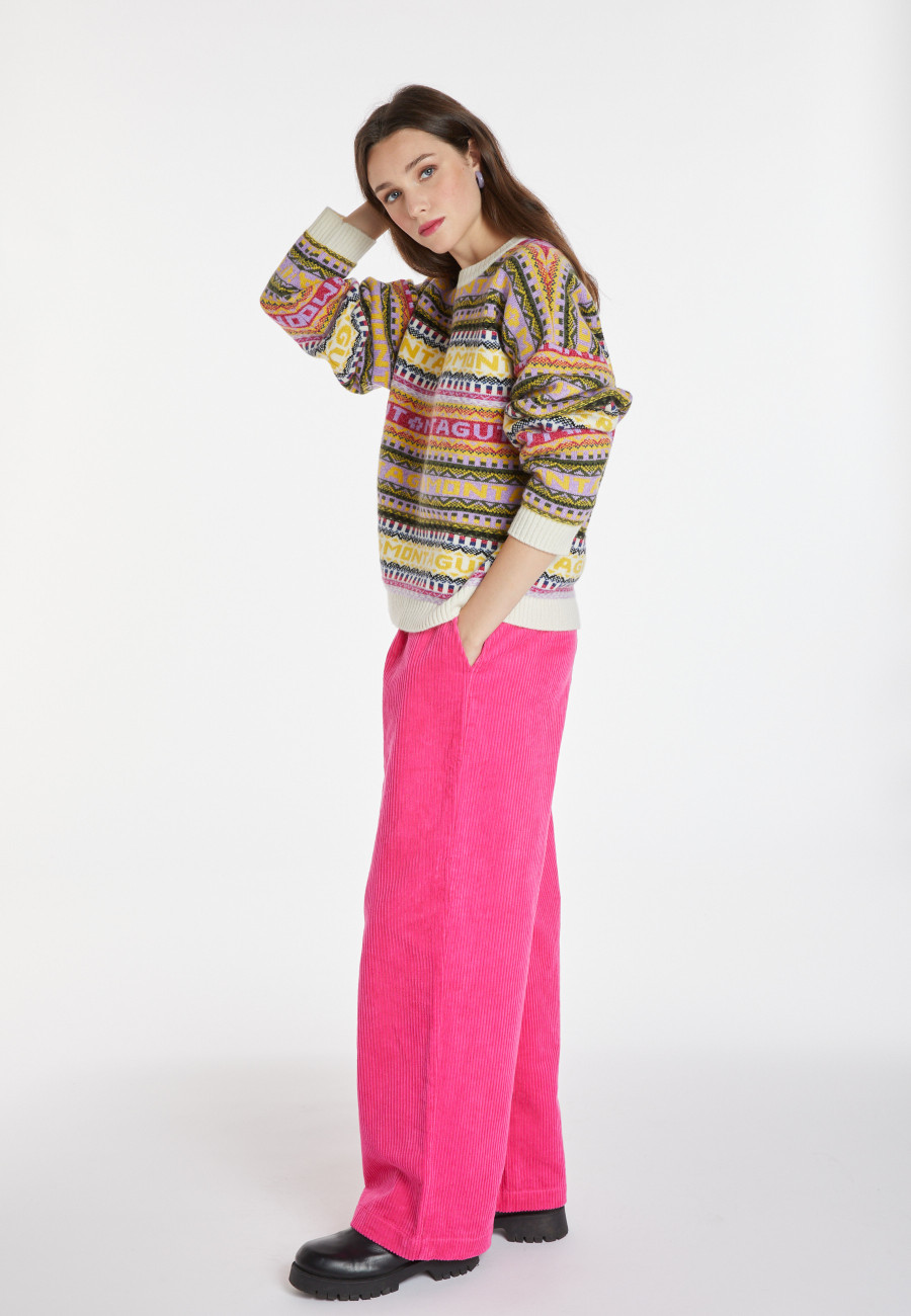 Pull graphique laine et cachemire - Cora