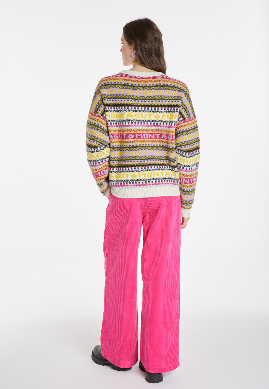 Pull graphique laine et cachemire - Cora