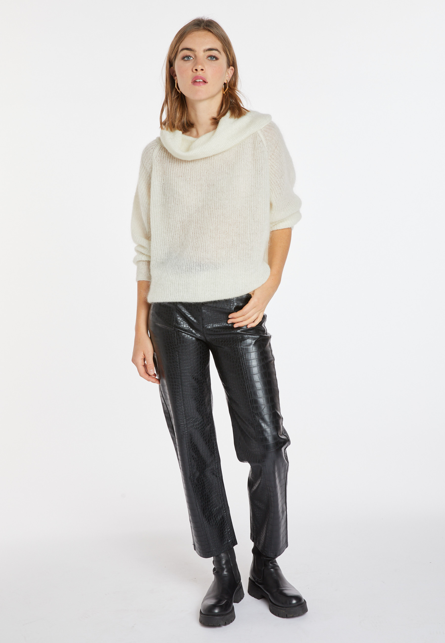 Pull en mohair à encolure bardot - Caelie 8201