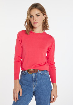 Merino wool round-neck sweater - Asena