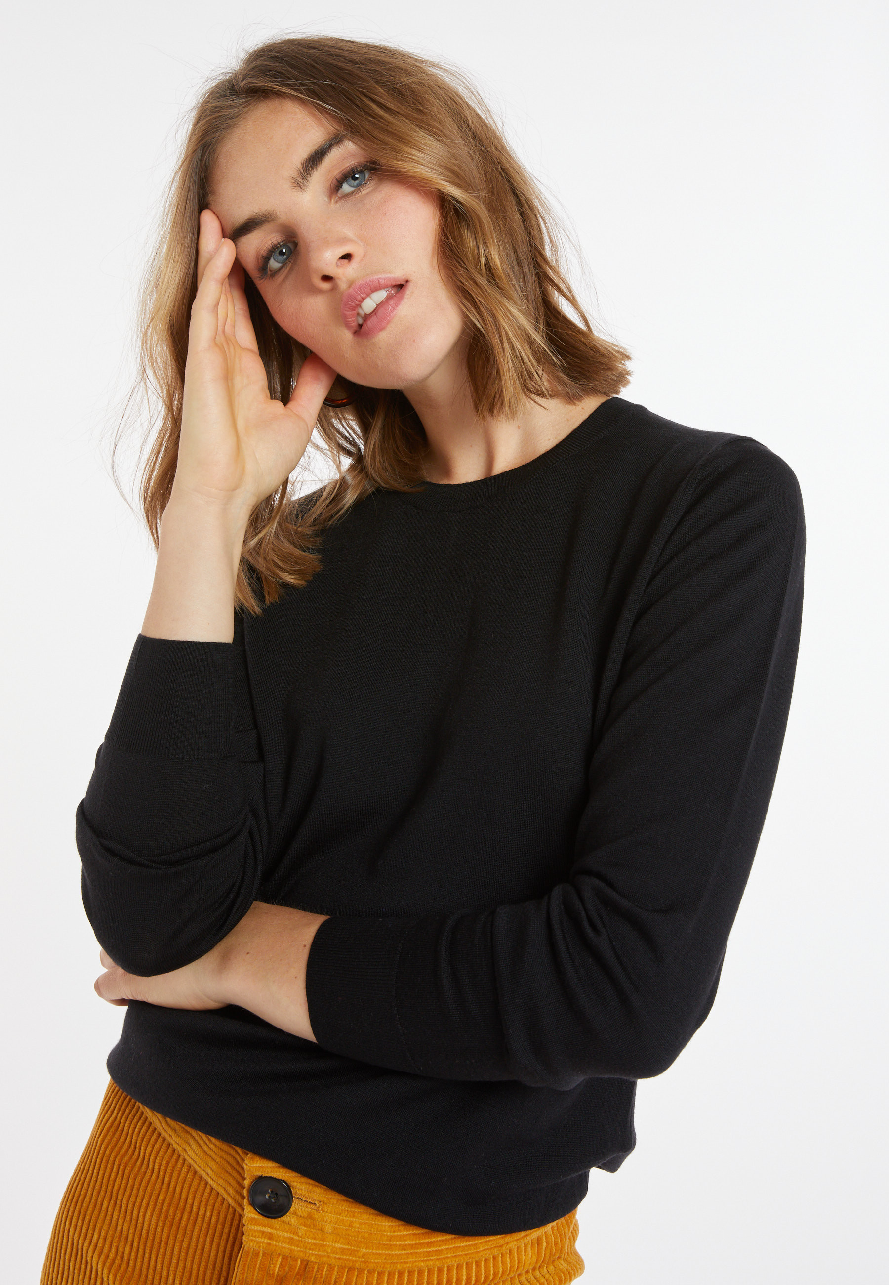 Pull col rond en laine mérinos - Asena 8210