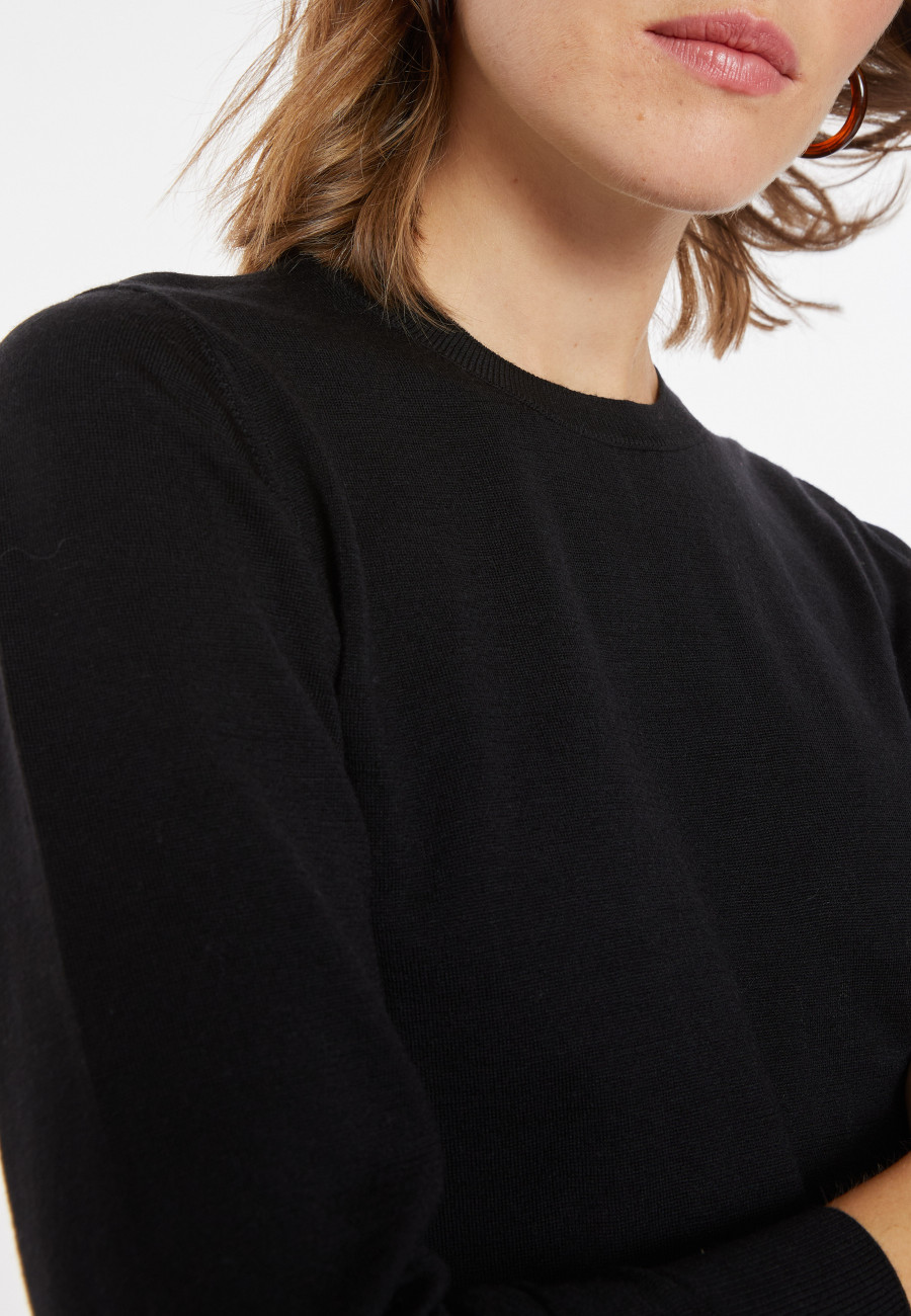 Pull col rond laine mérinos - Asena
