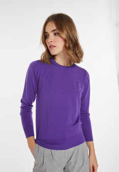 Merino wool round-neck sweater - Asena