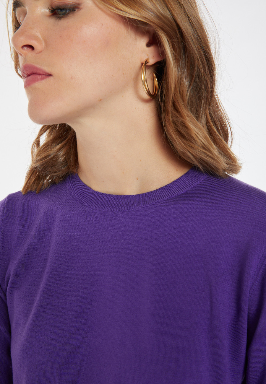 Pull col rond laine mérinos - Asena