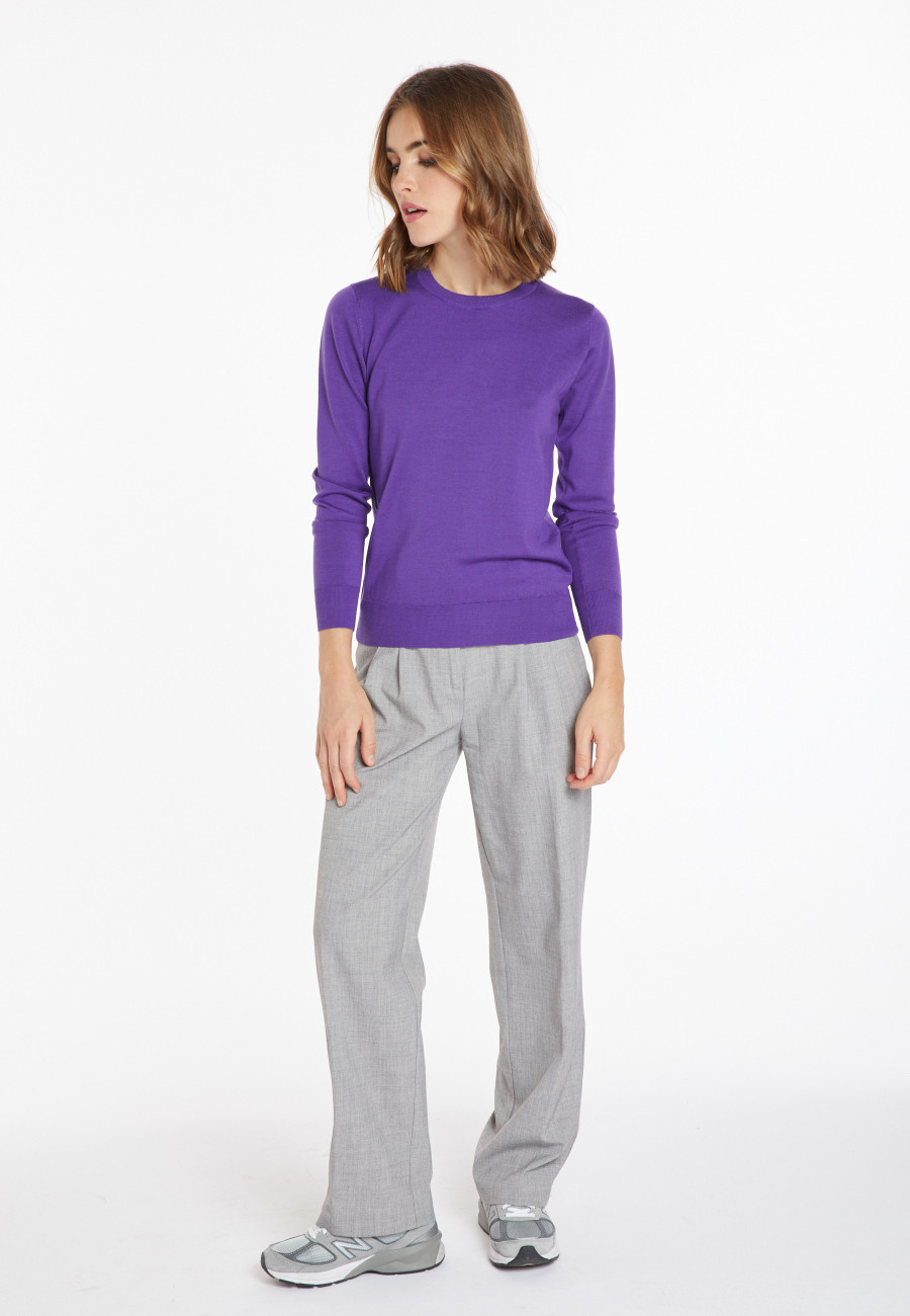 Pull col rond laine mérinos - Asena