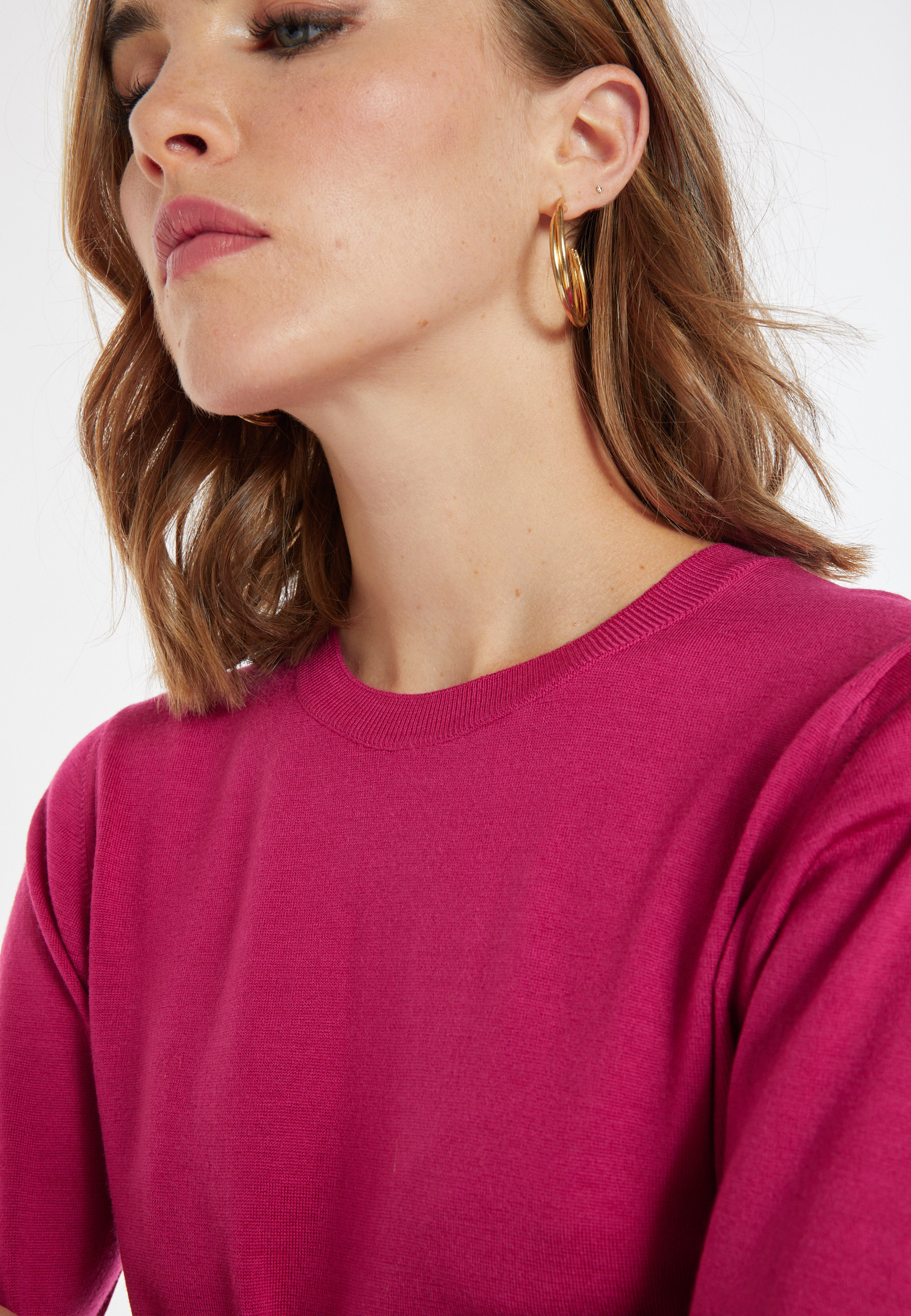 Merino wool round-neck sweater - Asena