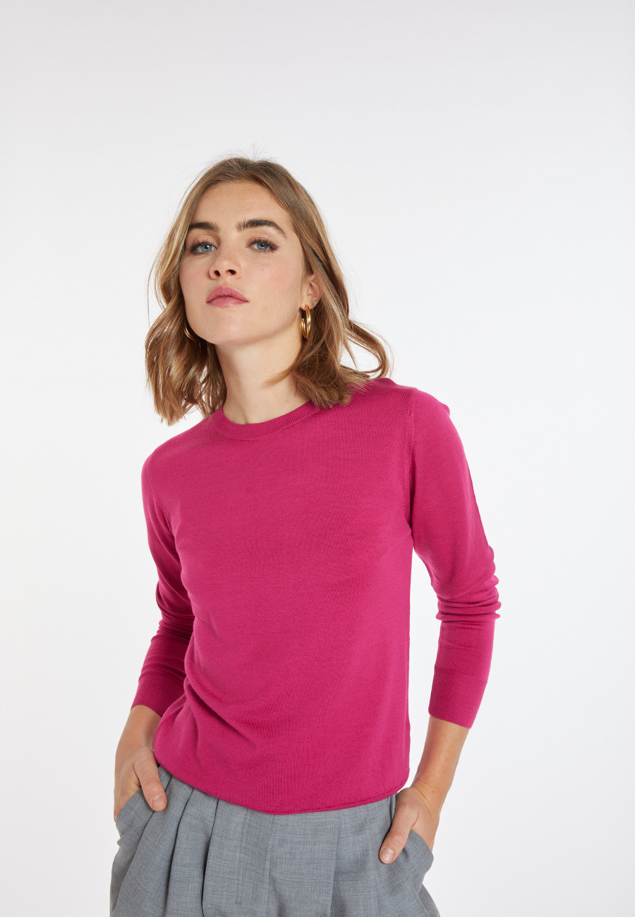 Merino wool round-neck sweater - Asena