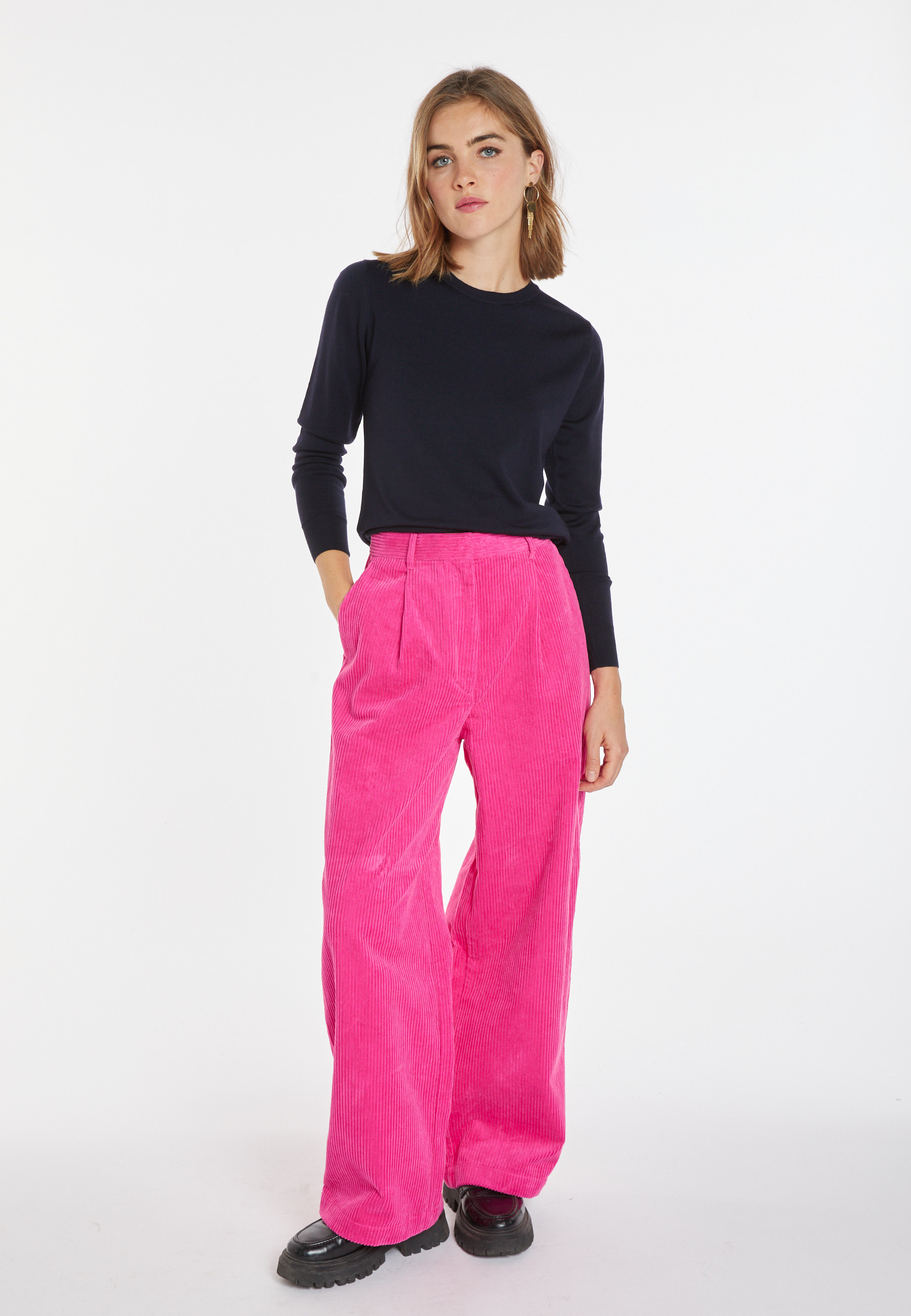 Merino wool round-neck sweater - Asena