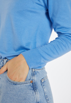 Pull col rond en laine mérinos - Asena 8242