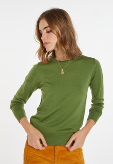 Pull col rond en laine mérinos - Asena 8252