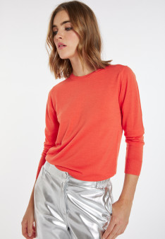 Merino wool round-neck sweater - Asena