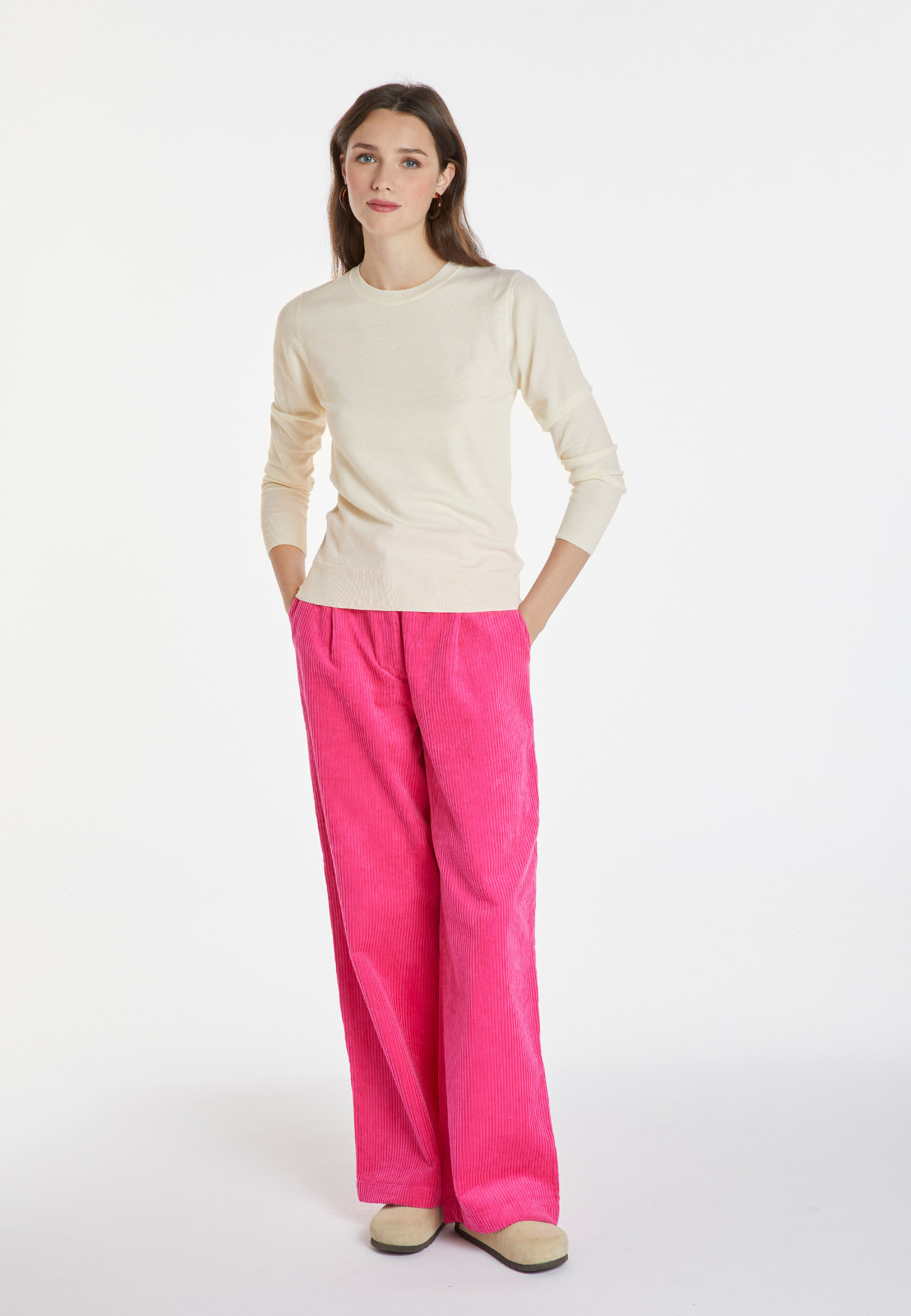 Pull col rond en laine mérinos - Asena 8201