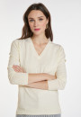 Pull col V en laine mérinos - Arya 8201