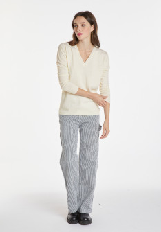 Merino wool V-neck sweater - Arya