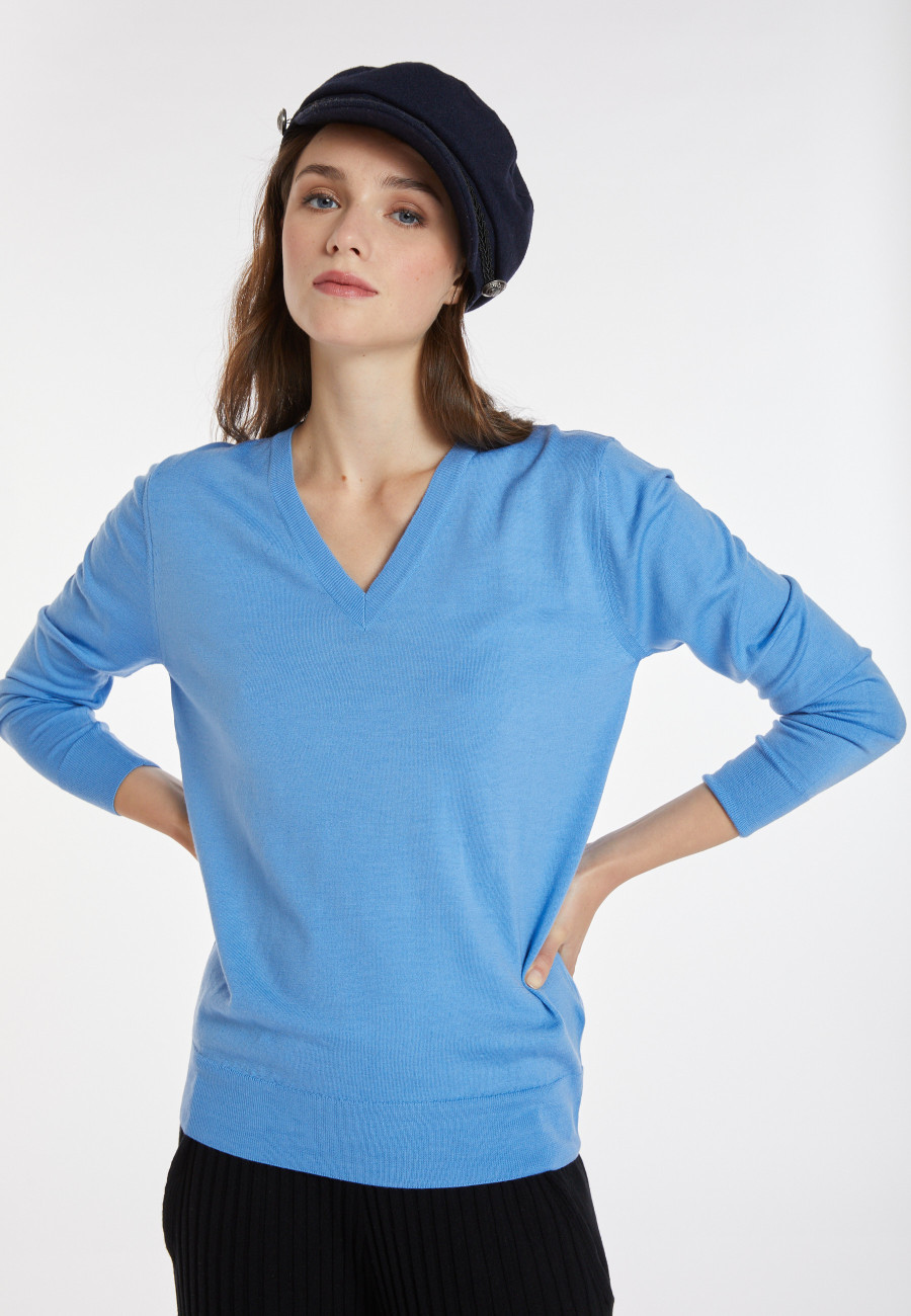 Pull col V en laine mérinos - Arya