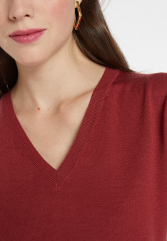 Merino wool V-neck sweater - Arya