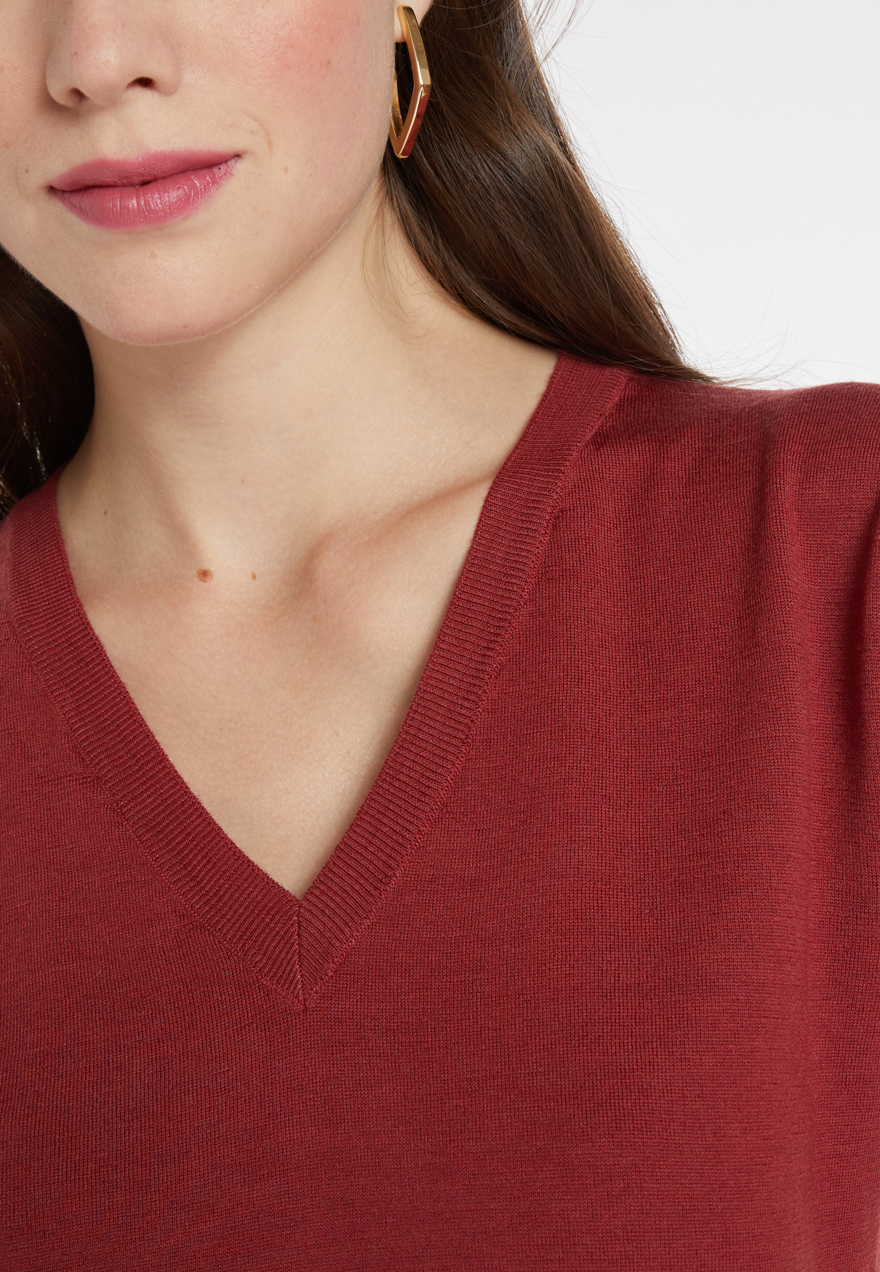 Pull col V en laine mérinos - Arya 8231