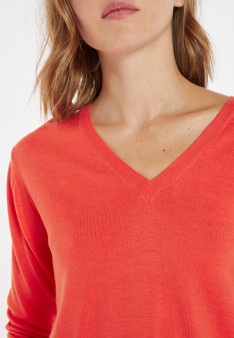 Merino wool V-neck sweater - Arya