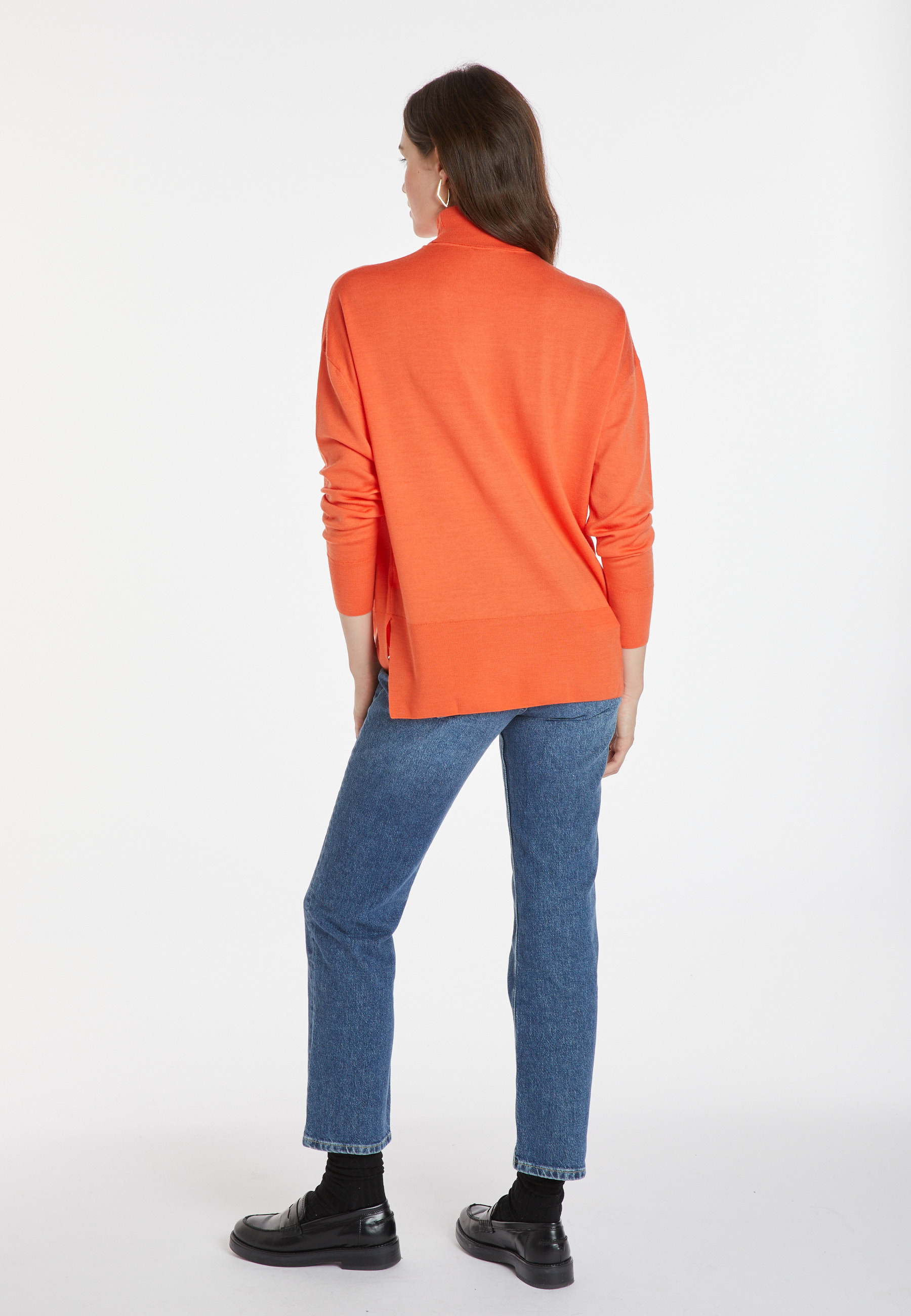 Pull col roulé à fentes en laine mérinos - Amy 8270