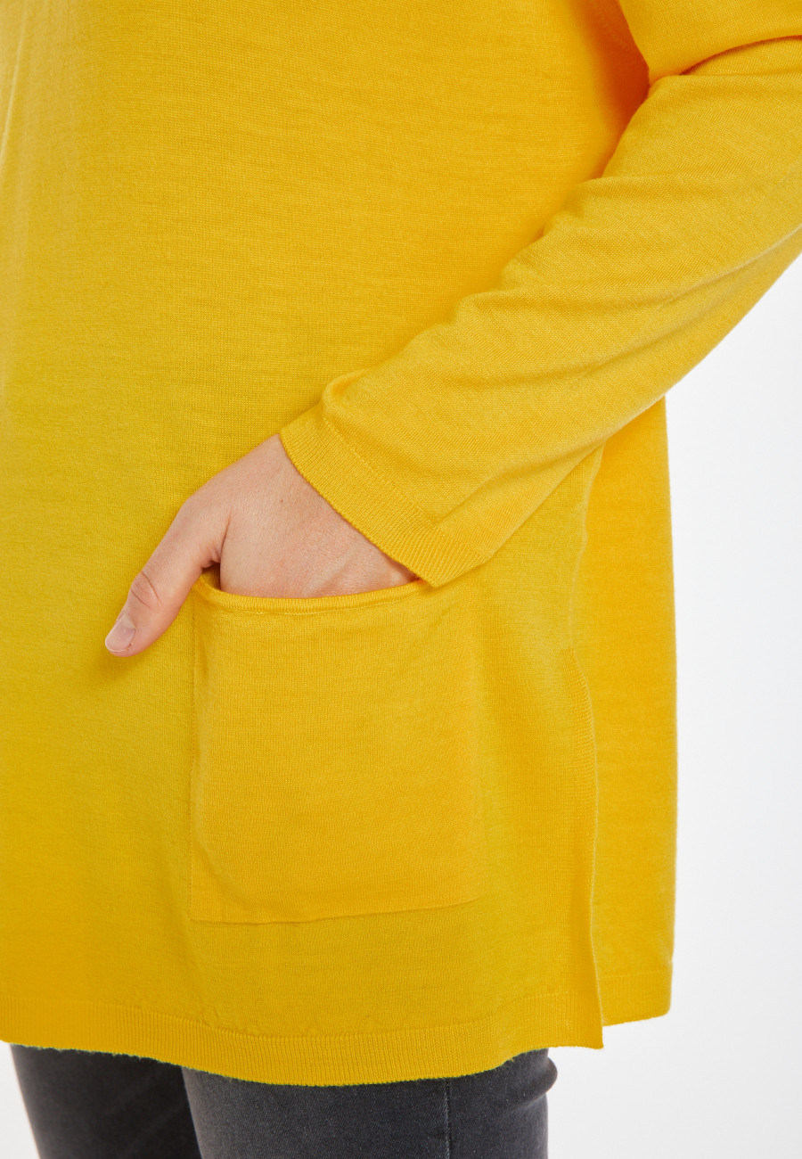Loose-fitting merino wool sweater with pockets - Albertine