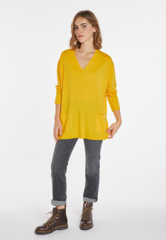 Loose-fitting merino wool sweater with pockets - Albertine